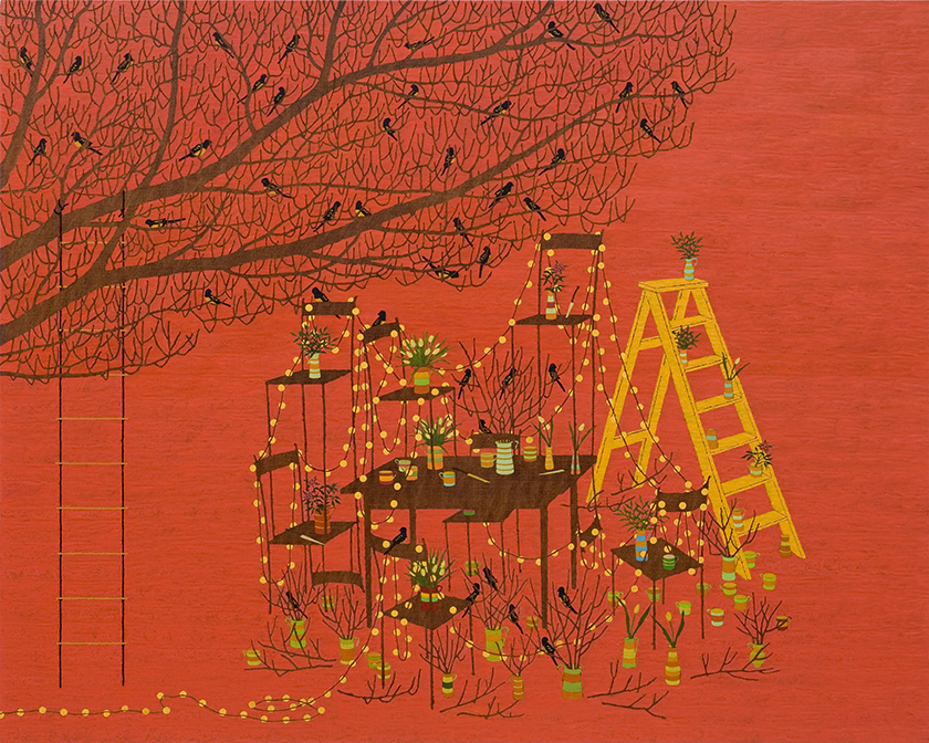 The Island, 150 x 180 cm, Oil on Linen, 2007, Private Collection